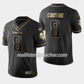 Maillot Minnesota Vikings Kirk Cousins 8 Nike Noir Golden Edition - Homme
